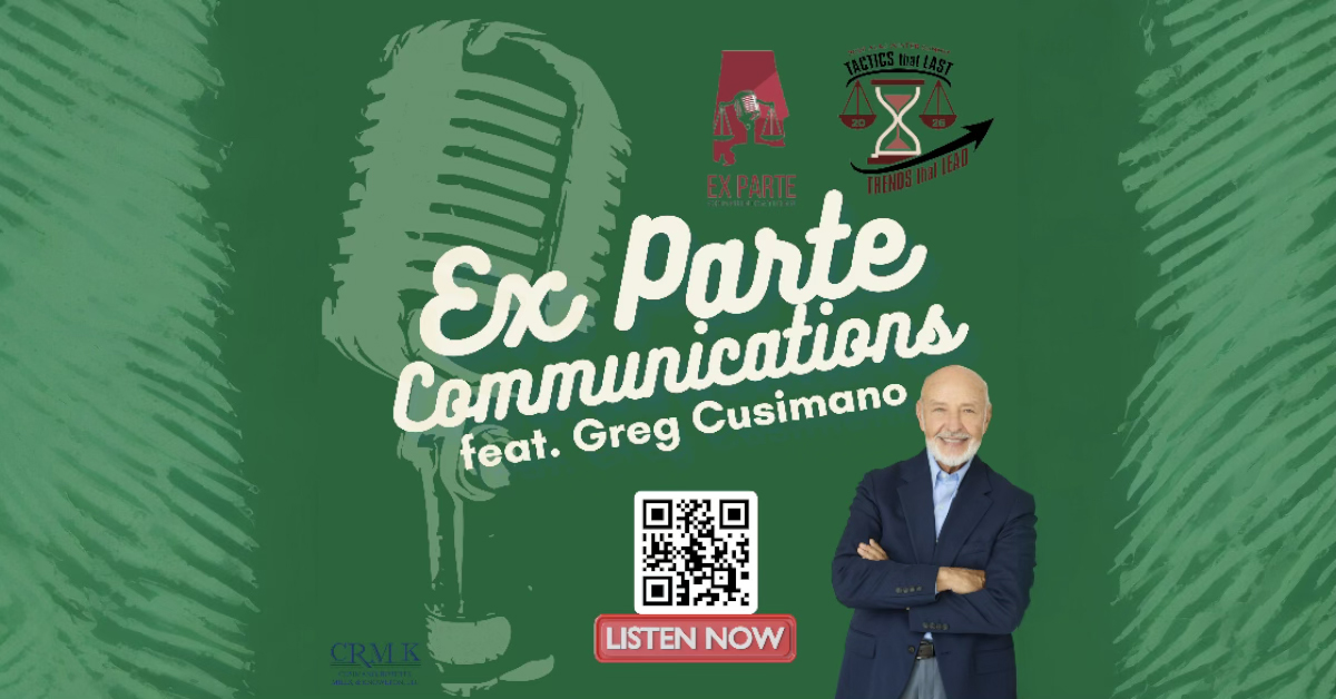 Cusimano Personal Injury Lawyers | Nationally Recognized Trial Lawyer Greg Cusimano Featured on Alabama Association for Justice Podcast